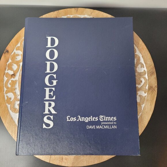 Los Angeles Dodgers History Book Presented To Dave MacMillan By Los Angeles Time - Picture 1 of 16